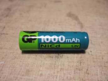 BATTERY 1.2V 1000mAh NiCd BUTTON TOP