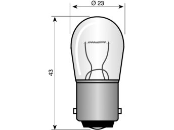 12V 15W 23x43mm