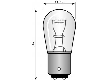 12V 21/5W 25x47mm