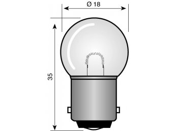 12V 10W 18x35mm