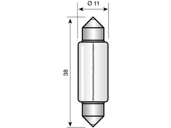 12V 10W 11x38mm