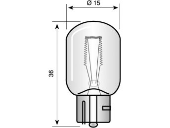 12V 10W 15x36mm