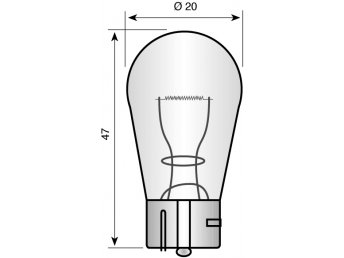 12V 21/5W 20x47mm